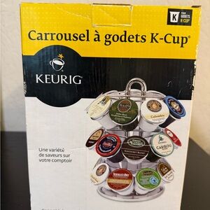 Keurig Chrome Rotating K-Cup Carousel Holds 27 K-cups New open box